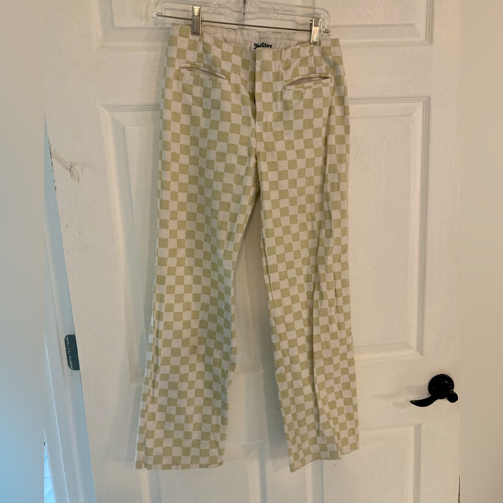 Checkered pants by emma mulholland. Size 2